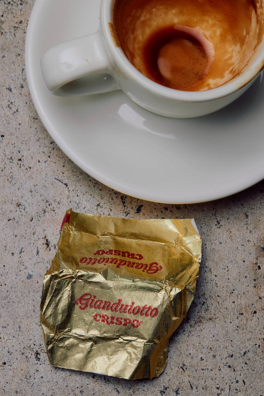 Espresso and a Gianduiotto